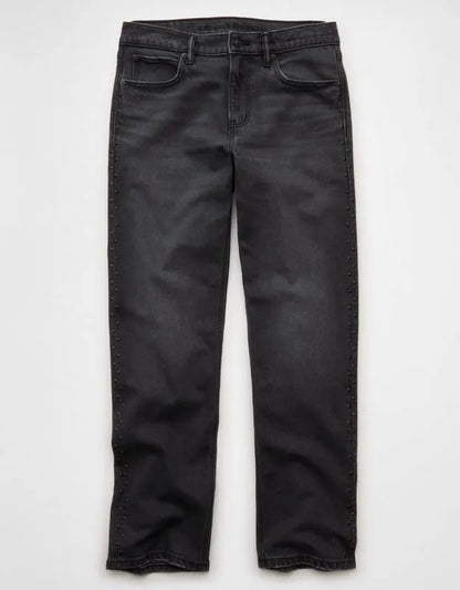 AE Embellished Stretch Low-Rise Baggy Straight Jean