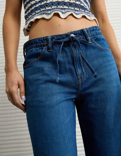 AE Dreamy Drape Strigid Low-Rise Ultra Wide-Leg Jean