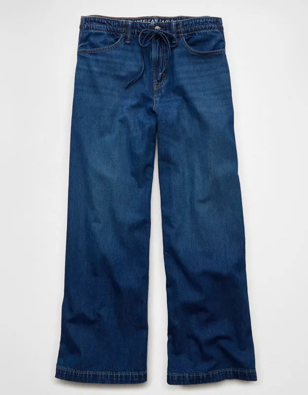 AE Dreamy Drape Strigid Low-Rise Ultra Wide-Leg Jean