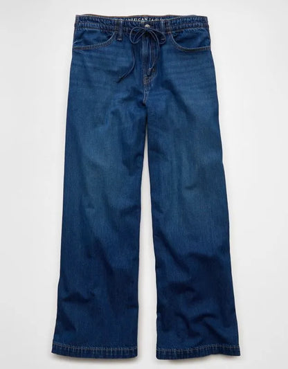 AE Dreamy Drape Strigid Low-Rise Ultra Wide-Leg Jean