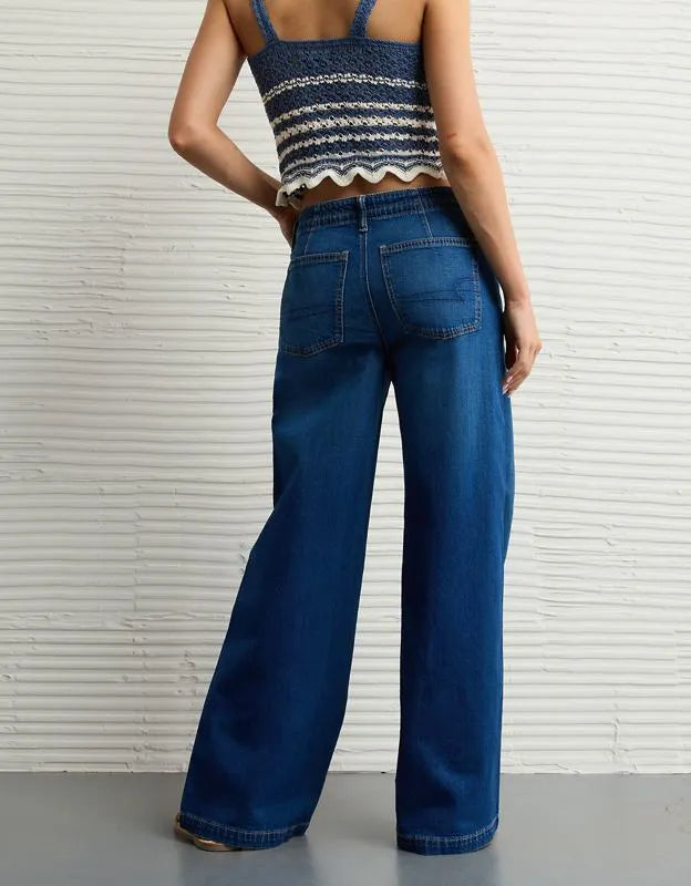AE Dreamy Drape Strigid Low-Rise Ultra Wide-Leg Jean