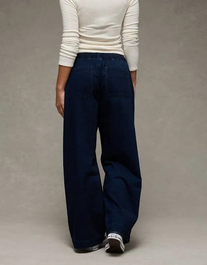 AE Cozy Dreamy Drape Low-Rise Ultra Wide-Leg Jean