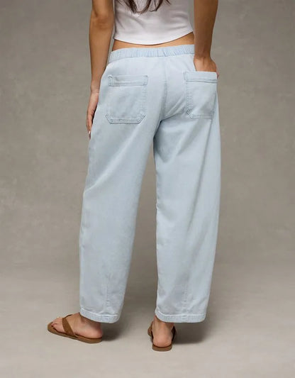 AE Low-Rise Pull-On Barrel Jean