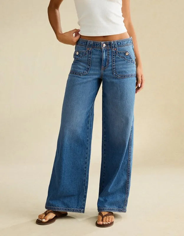 AE Low-Rise Baggy Ultra-Wide Leg Jean