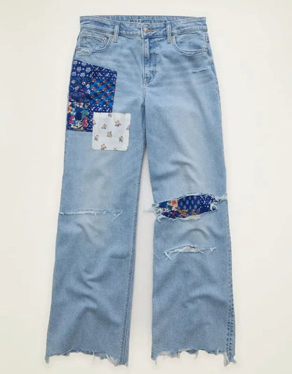 AE Super High-Waisted Baggy Wide-Leg Jean