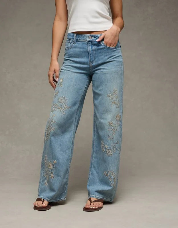AE Super High-Waisted Baggy Wide-Leg Jean