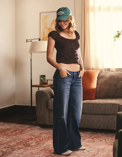 AE Lowest-Rise Baggy Wide-Leg Jean
