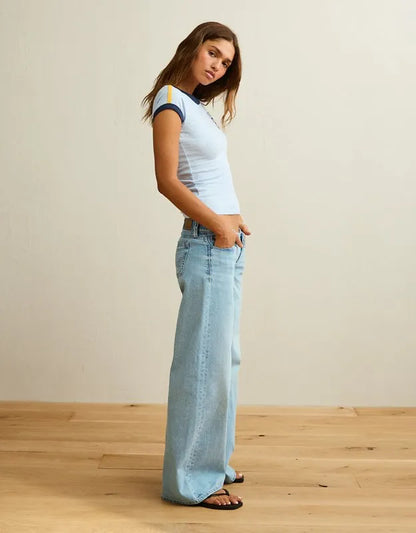 AE Lowest-Rise Baggy Wide-Leg Jean