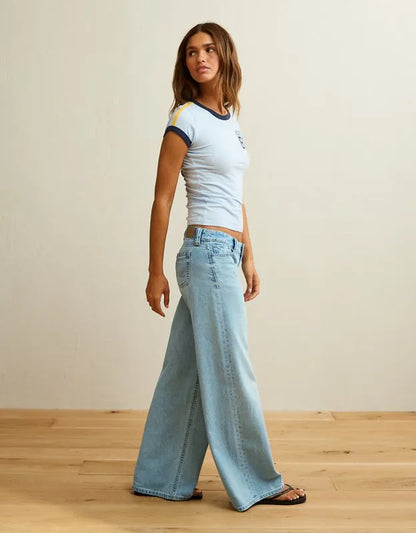 AE Lowest-Rise Baggy Wide-Leg Jean