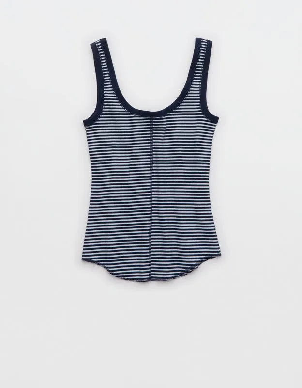 Aerie Ribbed Scoop Neck Tank Top