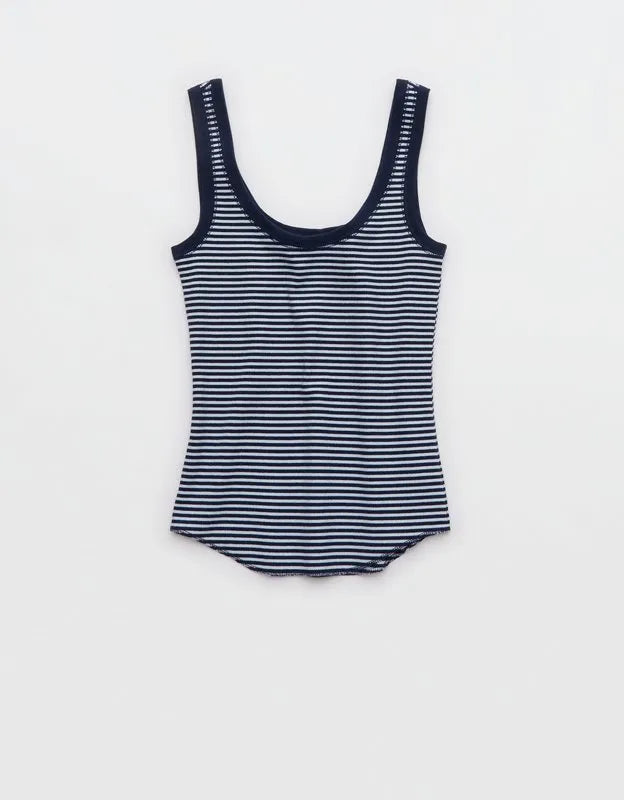Aerie Ribbed Scoop Neck Tank Top