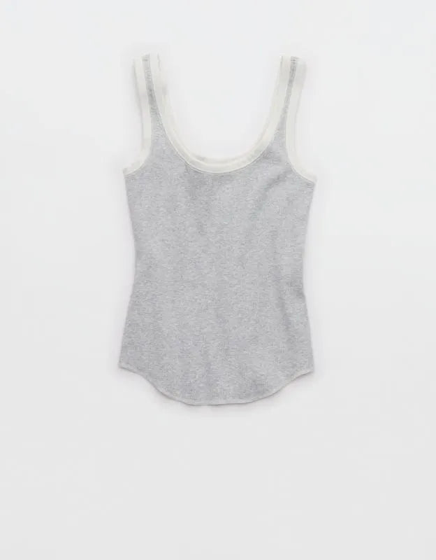 Aerie Ribbed Scoop Neck Tank Top