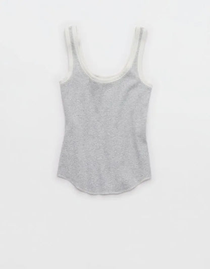 Aerie Ribbed Scoop Neck Tank Top