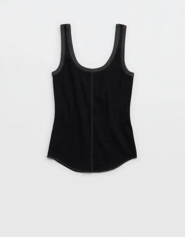 Aerie Ribbed Scoop Neck Tank Top