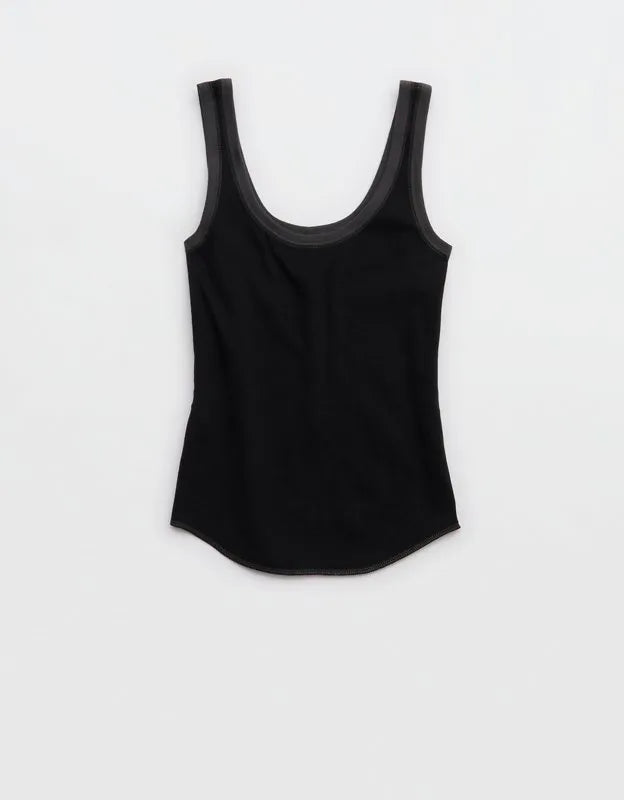 Aerie Ribbed Scoop Neck Tank Top