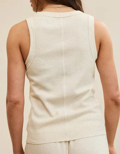 Aerie Unwind Waffle Henley Tank Top