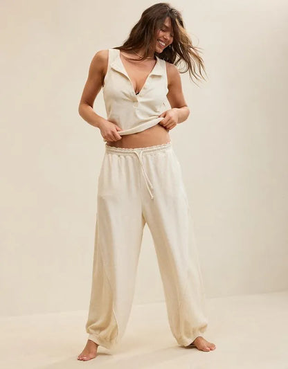 Aerie Unwind Waffle Henley Tank Top