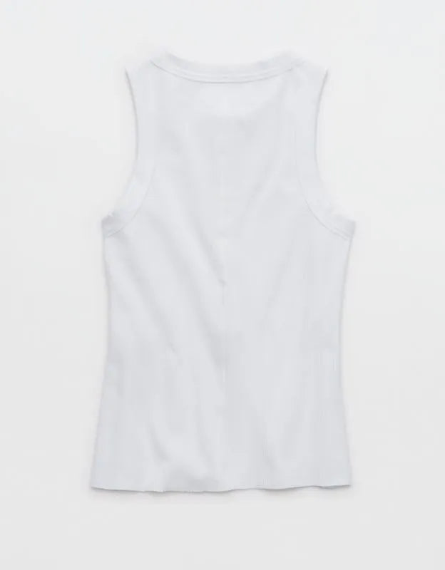Aerie Unwind Waffle Henley Tank Top