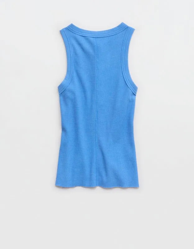 Aerie Unwind Waffle Henley Tank Top