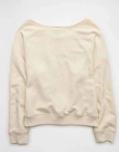 AE Georgia Bulldogs Graphic Off The Shoulder Sweatshirt