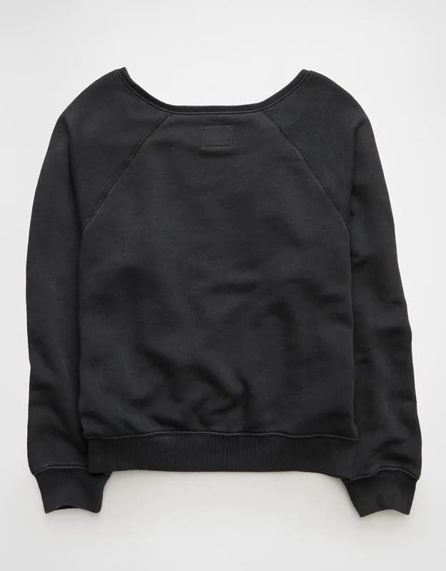 AE Wisconsin Badgers Graphic Off The Shoulder Sweatshirt