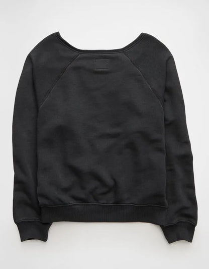 AE Wisconsin Badgers Graphic Off The Shoulder Sweatshirt