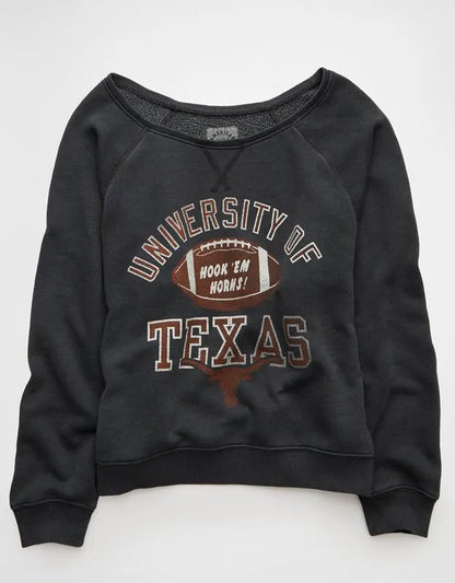 AE Texas Longhorns Graphic Off The Shoulder Sweatshirt