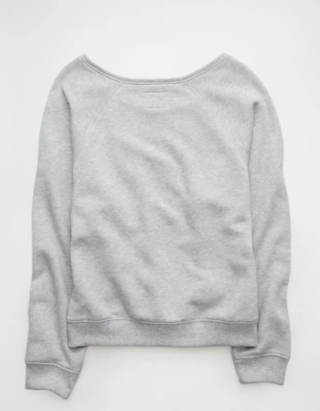 AE Ohio State Buckeyes Graphic Off The Shoulder Sweatshirt