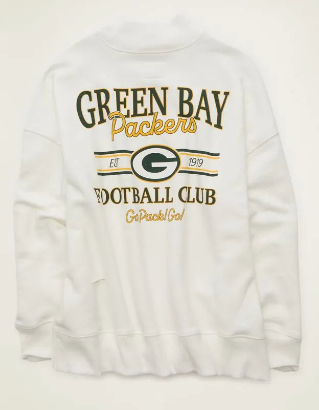 NFL Green Bay Packers Everyday Luxe Mock Neck Sweatshirt