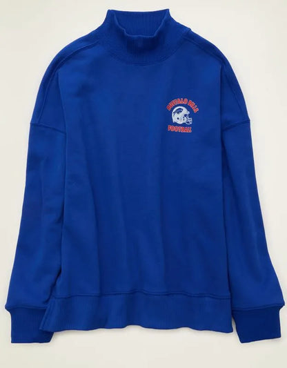 NFL Buffalo Bills Everyday Luxe Mock Neck Sweatshirt