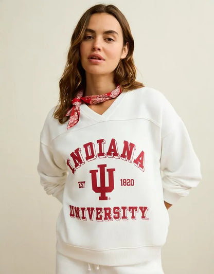 AE Indiana Hoosiers V-Neck Graphic Sweatshirt