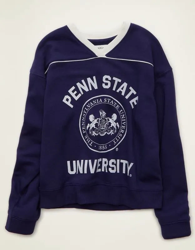 AE Penn State V-Neck Graphic Sweatshirt