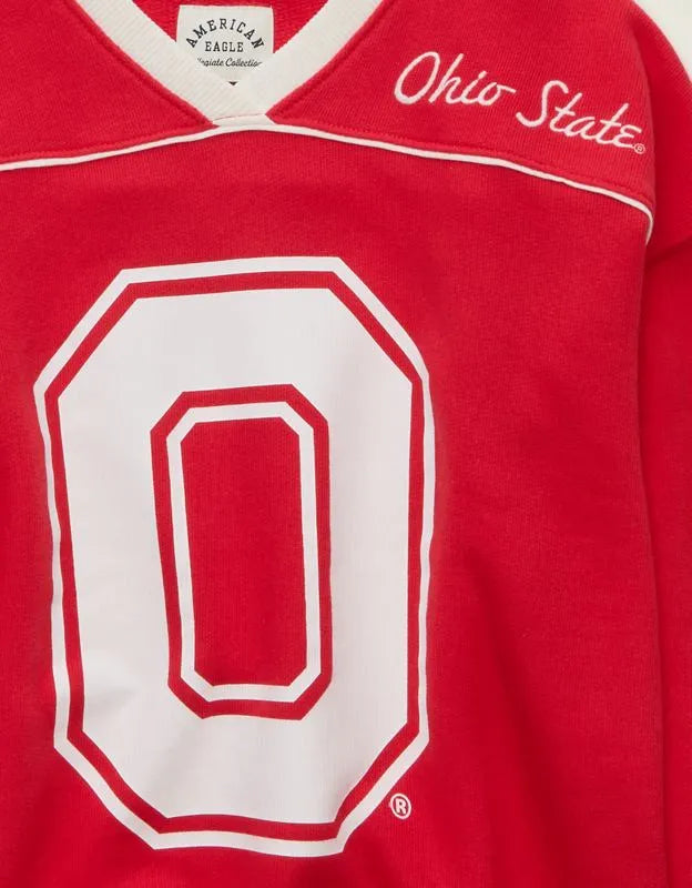 AE Ohio State Buckeyes V-Neck Graphic Sweatshirt