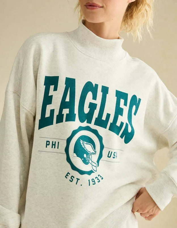 NFL Philadelphia Eagles Everyday Luxe Mock Neck Sweatshirt