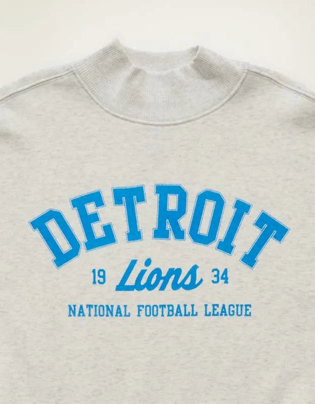 NFL Detroit Lions Everyday Luxe Mock Neck Sweatshirt