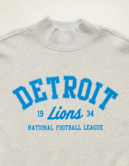 NFL Detroit Lions Everyday Luxe Mock Neck Sweatshirt