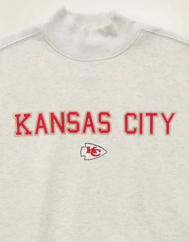NFL Kansas City Chiefs Everyday Luxe Mock Neck Sweatshirt