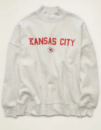 NFL Kansas City Chiefs Everyday Luxe Mock Neck Sweatshirt