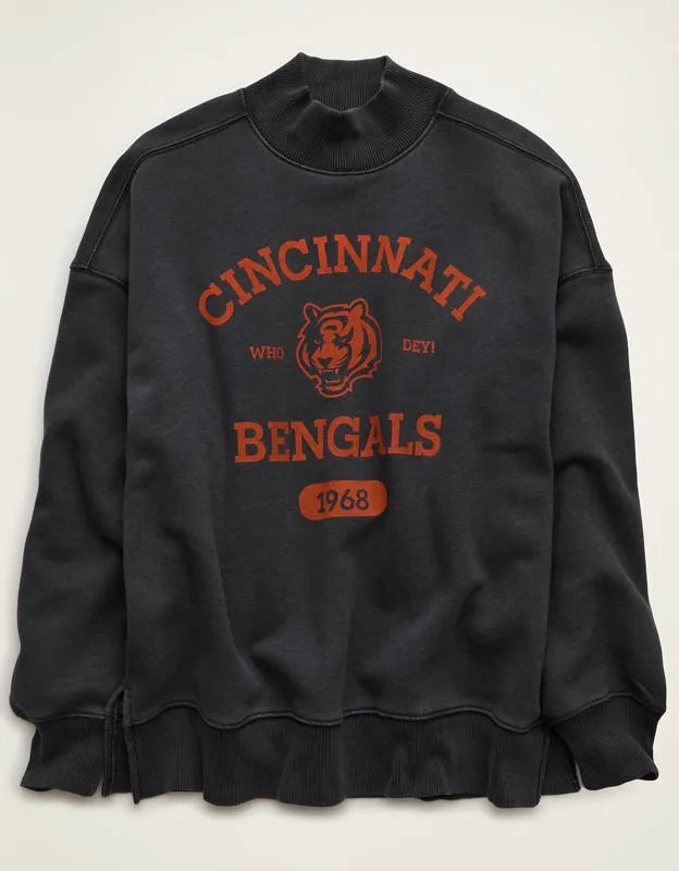 NFL Cincinnati Bengals Everyday Luxe Mock Neck Sweatshirt