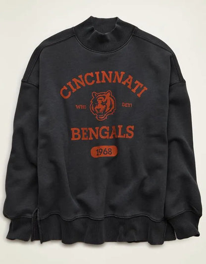 NFL Cincinnati Bengals Everyday Luxe Mock Neck Sweatshirt