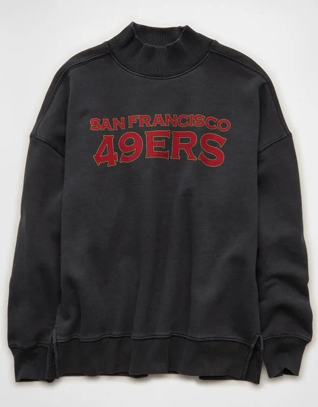 NFL San Francisco 49ers Everyday Luxe Mock Neck Sweatshirt