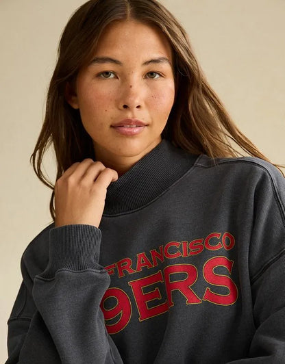 NFL San Francisco 49ers Everyday Luxe Mock Neck Sweatshirt