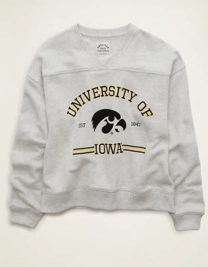 AE Iowa Hawkeyes V-Neck Graphic Sweatshirt