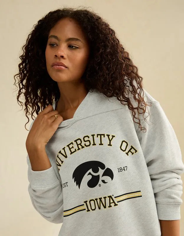 AE Iowa Hawkeyes V-Neck Graphic Sweatshirt