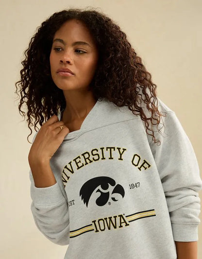 AE Iowa Hawkeyes V-Neck Graphic Sweatshirt