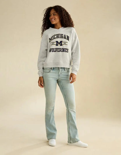 AE Michigan Wolverines V-Neck Graphic Sweatshirt