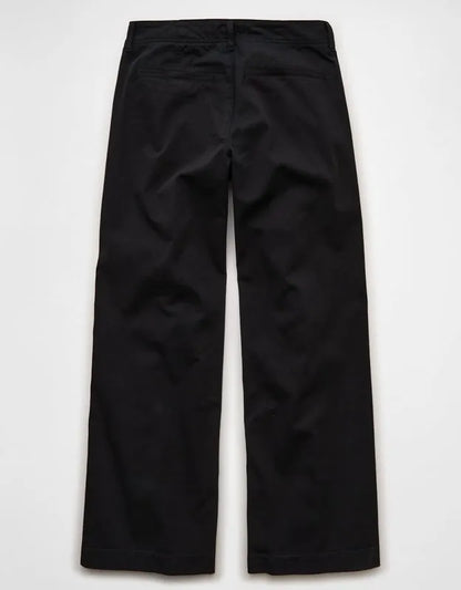 AE Low-Rise Wide-Leg Khaki Pant