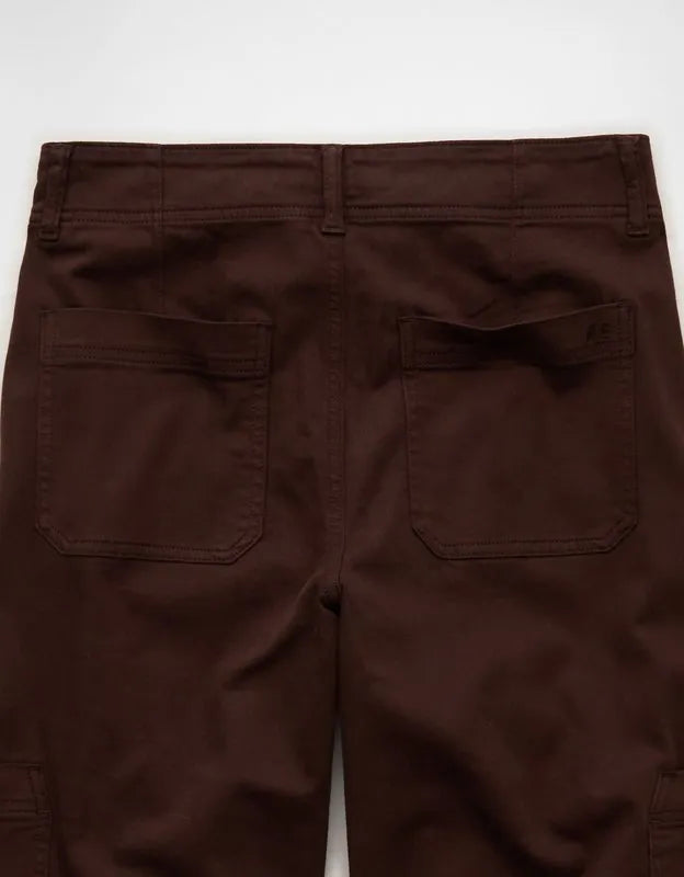 AE Stretch Super High-Waisted Wide-Leg Cargo Pant