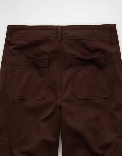AE Stretch Super High-Waisted Wide-Leg Cargo Pant