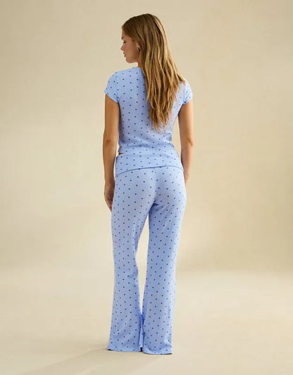 AE Luxe Plush Waffle Foldover Flare Pant